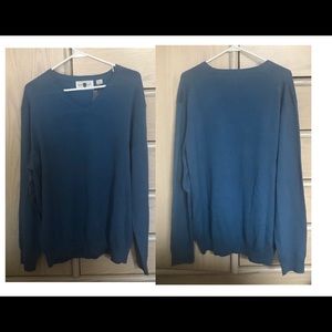 Black Brown 1826 Sweater V Neck Mens Size-XXL blue